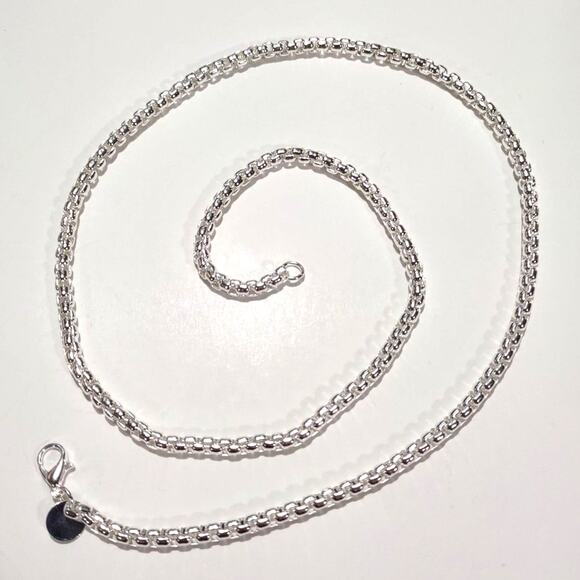 S925 Box Chain Necklace Sterling Silver Christmas Birthday Anniversary Gift NEW!